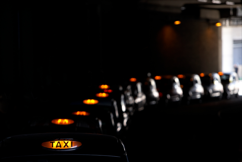 Queue of black cabs iStock_000021235296_Small